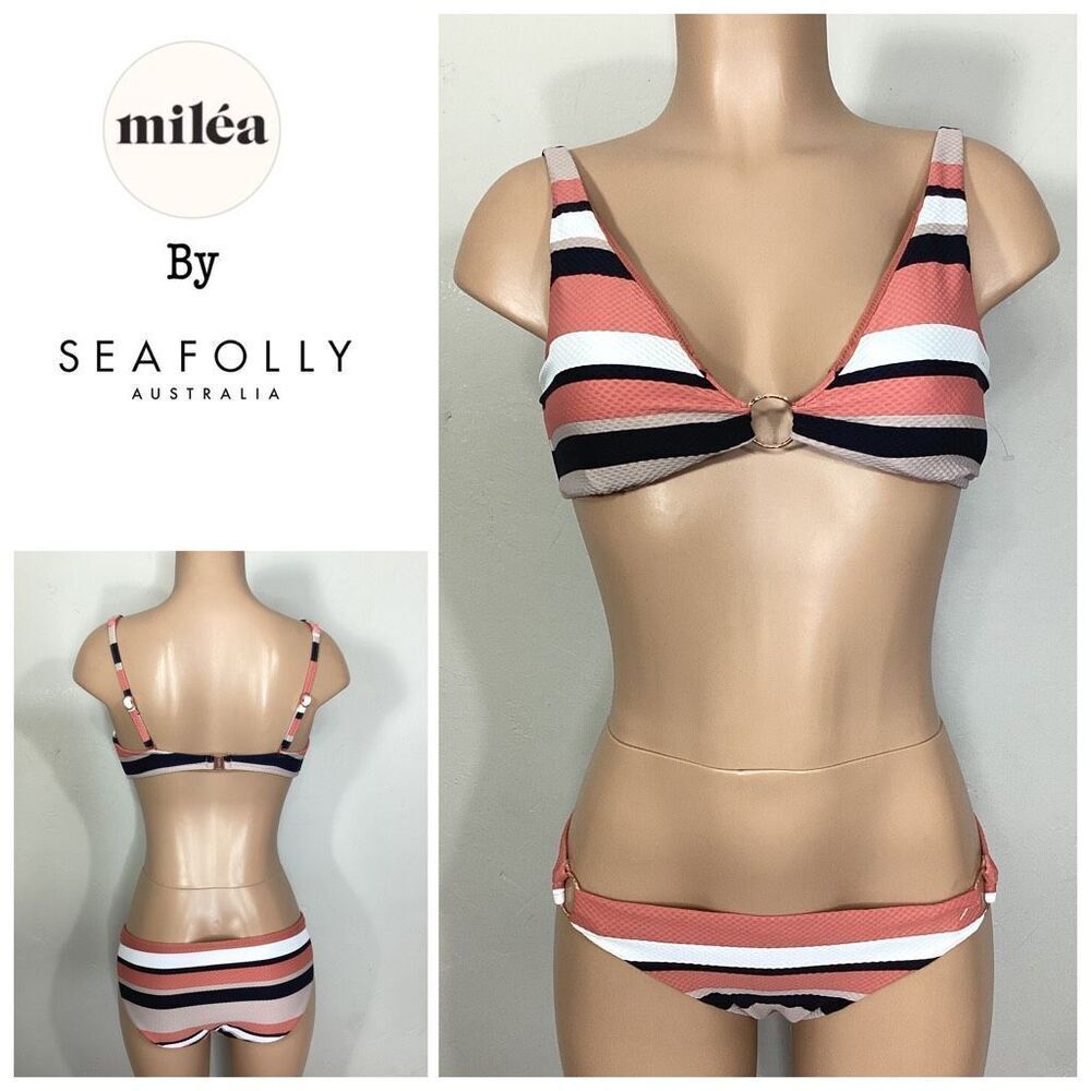 New. Milea by Seafolly stripe bikini. Medium. Retails $169
